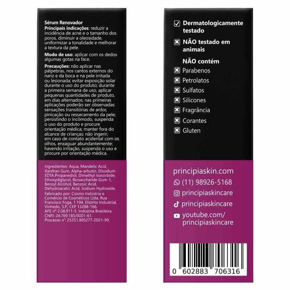 Sérum Facial Principia AM-10 com Ácido Mandélico 10% e Alfa Arbutin 1% 30ml — imagem 4 | Drogaria Taveira