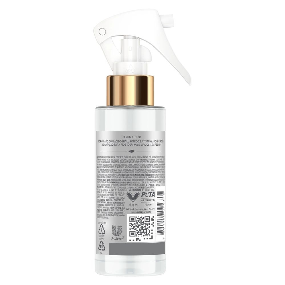 Sérum Fluido Dove Hidratação + Hialuron-VIT Spray 110ml — imagem 3 | Drogaria Taveira