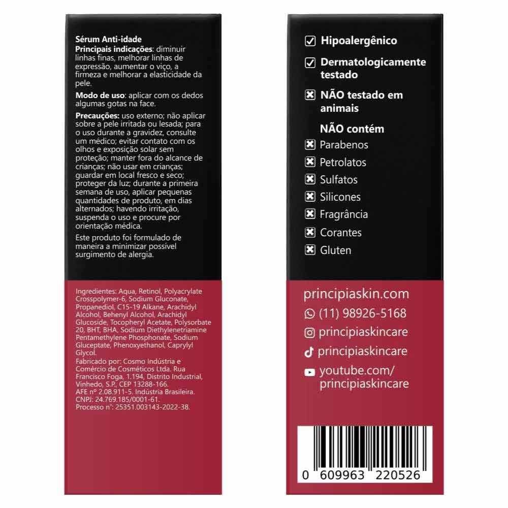 Sérum Principia com 0,3% Retinol e 0,5% Vitamina E 30ml — imagem 3 | Drogaria Taveira