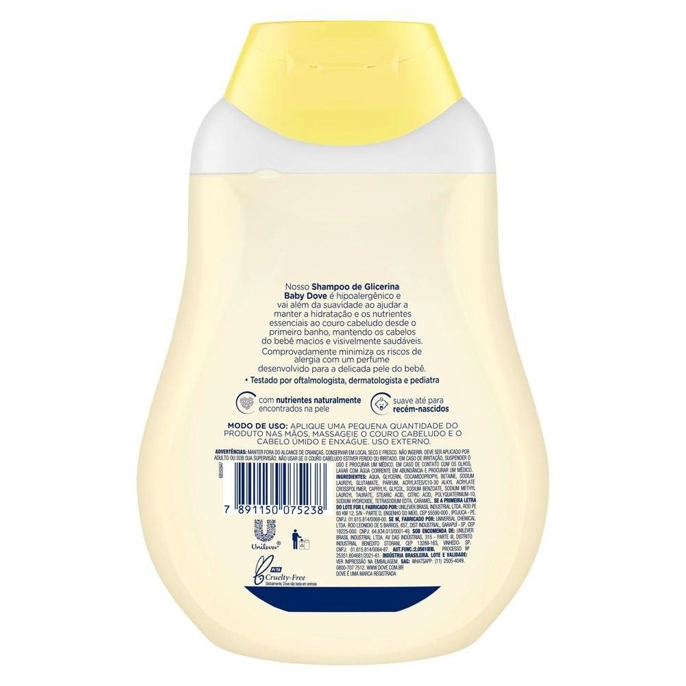 Shampoo de Glicerina Baby Dove Hidratação Glicerinada 400ml — imagem 3 | Drogaria Taveira