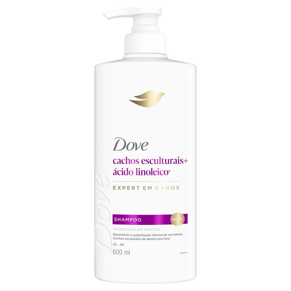 Shampoo Dove Cachos Esculturais + Ácido Linoleico 600ml — imagem 2 | Drogaria Taveira