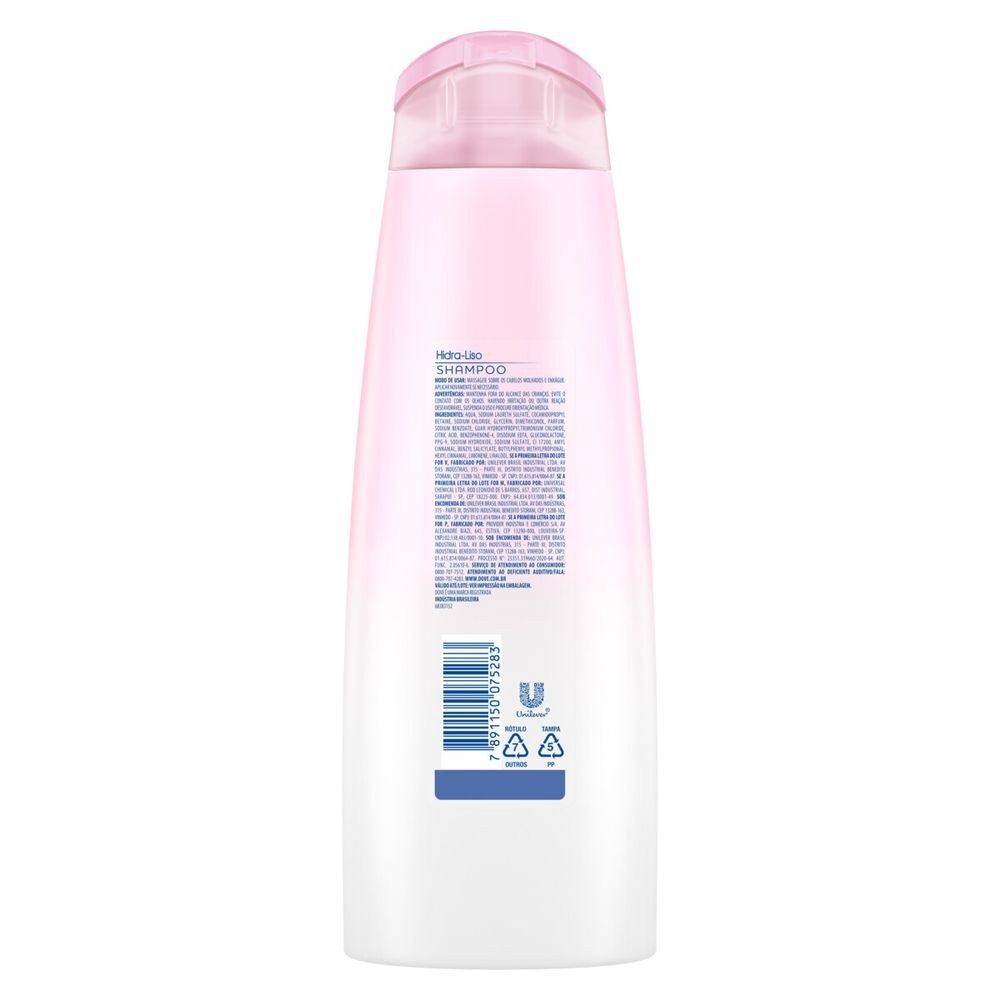 Shampoo Dove Hidra-Liso + Hialurônico 400ml — imagem 3 | Drogaria Taveira