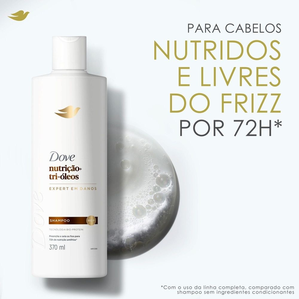 Shampoo Dove Nutrição + Tri-Óleos 370ml — imagem 4 | Drogaria Taveira