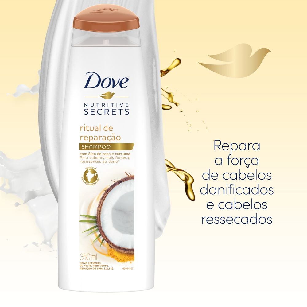 Shampoo Dove Nutritive Secrets Ritual de Reparação 400ml — imagem 4 | Drogaria Taveira