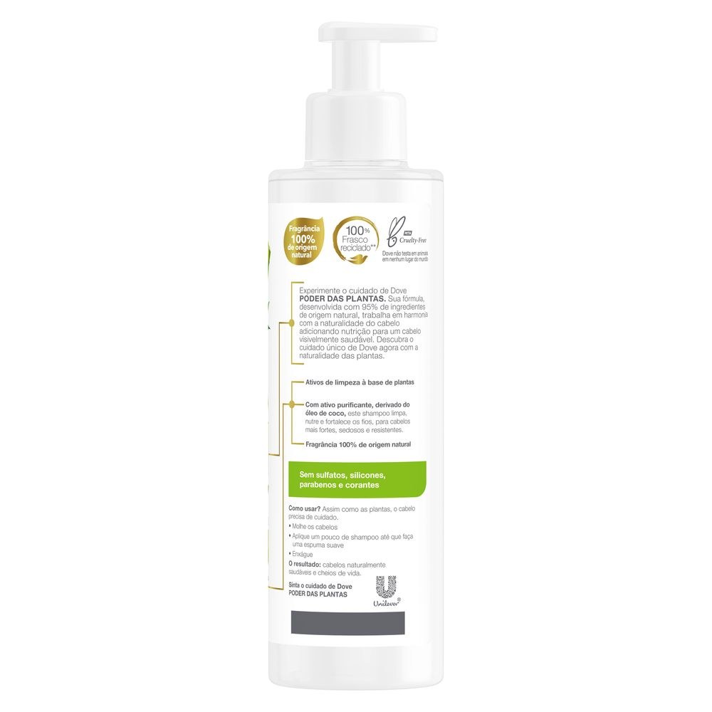 Shampoo Dove Poder das Plantas Força + Bambu 300ml — imagem 3 | Drogaria Taveira