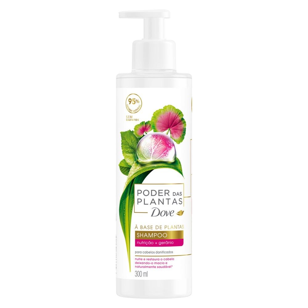 Shampoo Dove Poder das Plantas Nutrição + Gerânio 300ml — imagem 2 | Drogaria Taveira