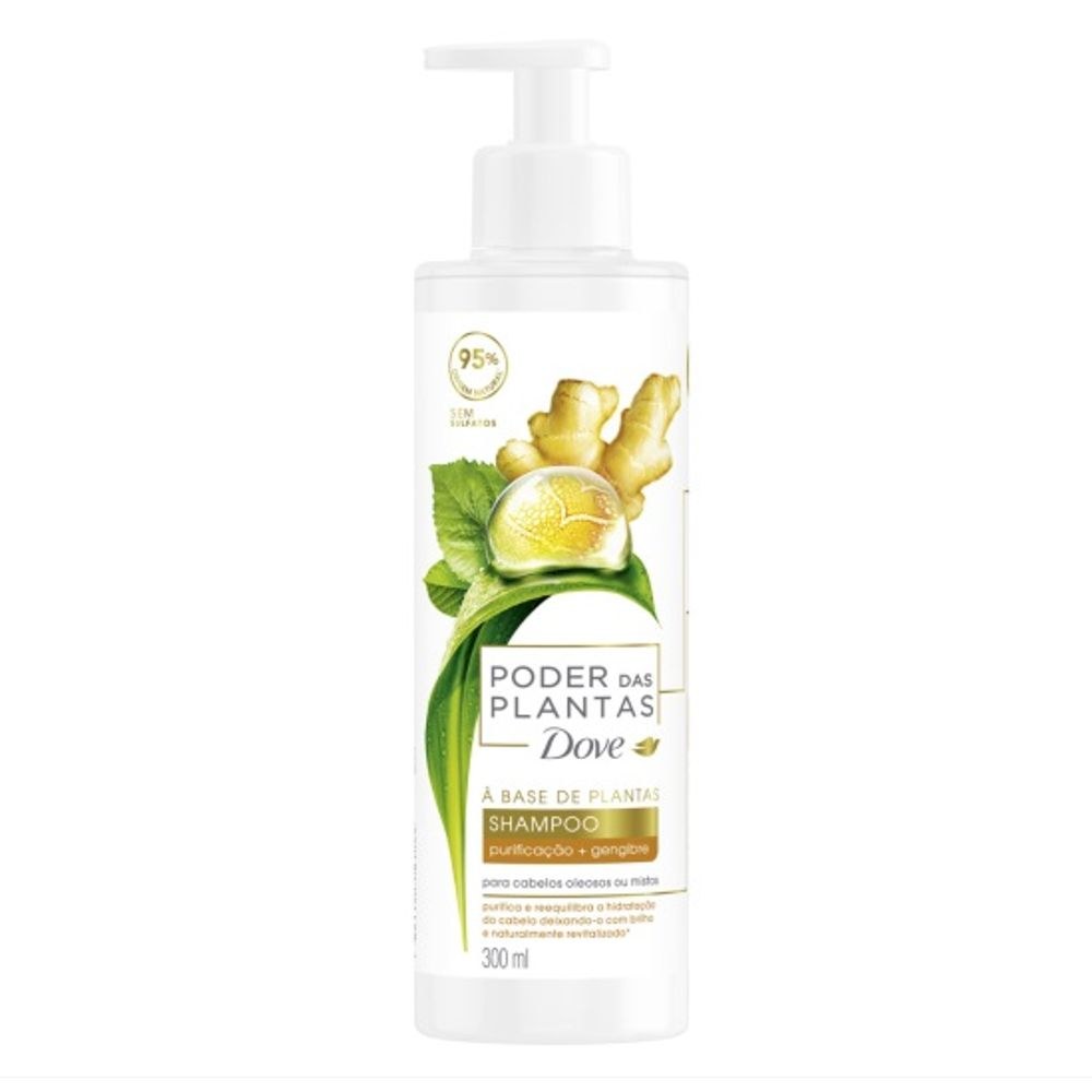Shampoo Dove Poder das Plantas Purificação + Gengibre 300ml — imagem 2 | Drogaria Taveira