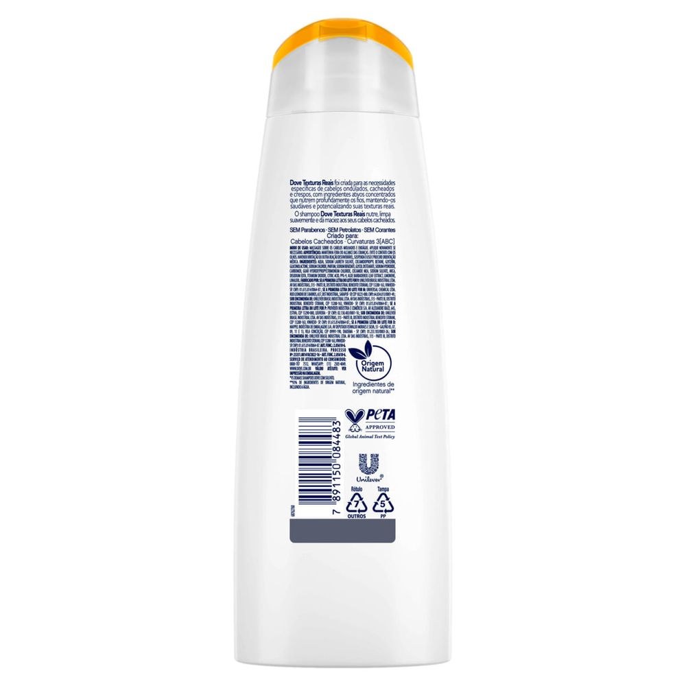 Shampoo Dove Texturas Reais Cacheados 400ml — imagem 2 | Drogaria Taveira