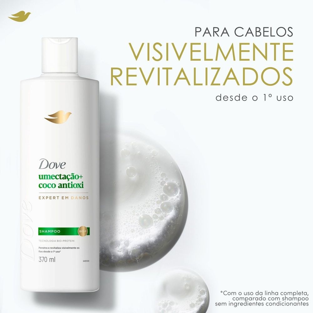 Shampoo Dove Umectação + Coco Antioxi 370ml — imagem 4 | Drogaria Taveira