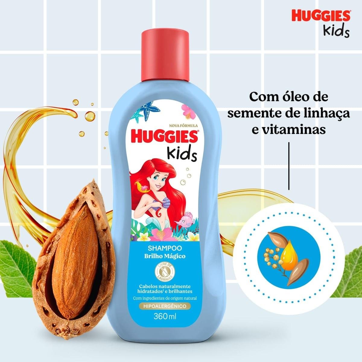 Shampoo Infantil Huggies Kids Brilho Mágico 360ml — imagem 4 | Drogaria Taveira