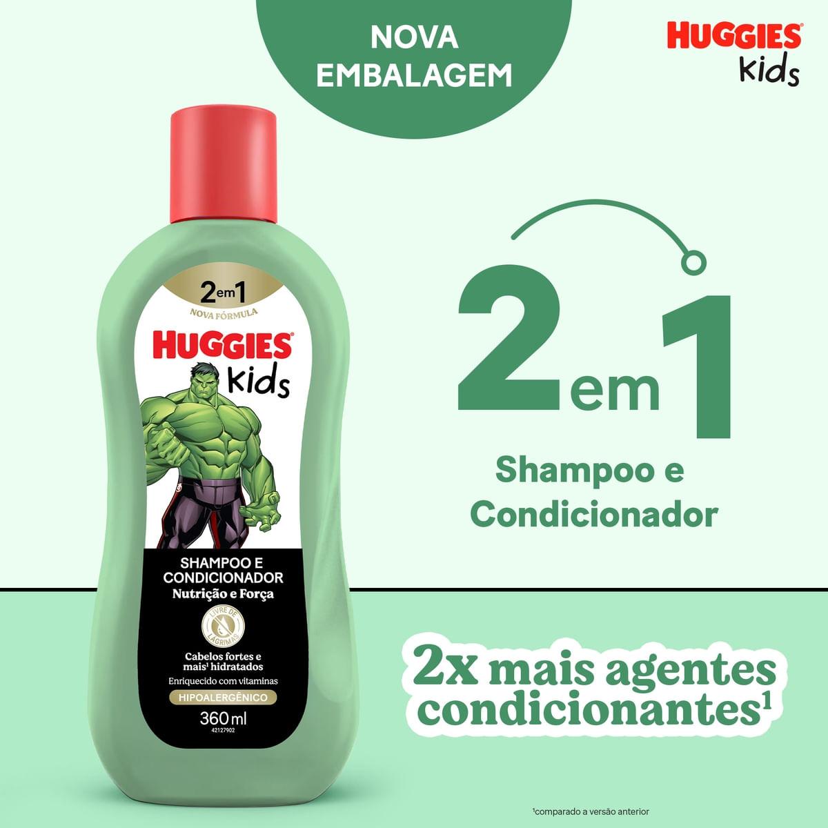 Shampoo Infantil Huggies Kids Hulk Nutrição e Força 360ml — imagem 2 | Drogaria Taveira
