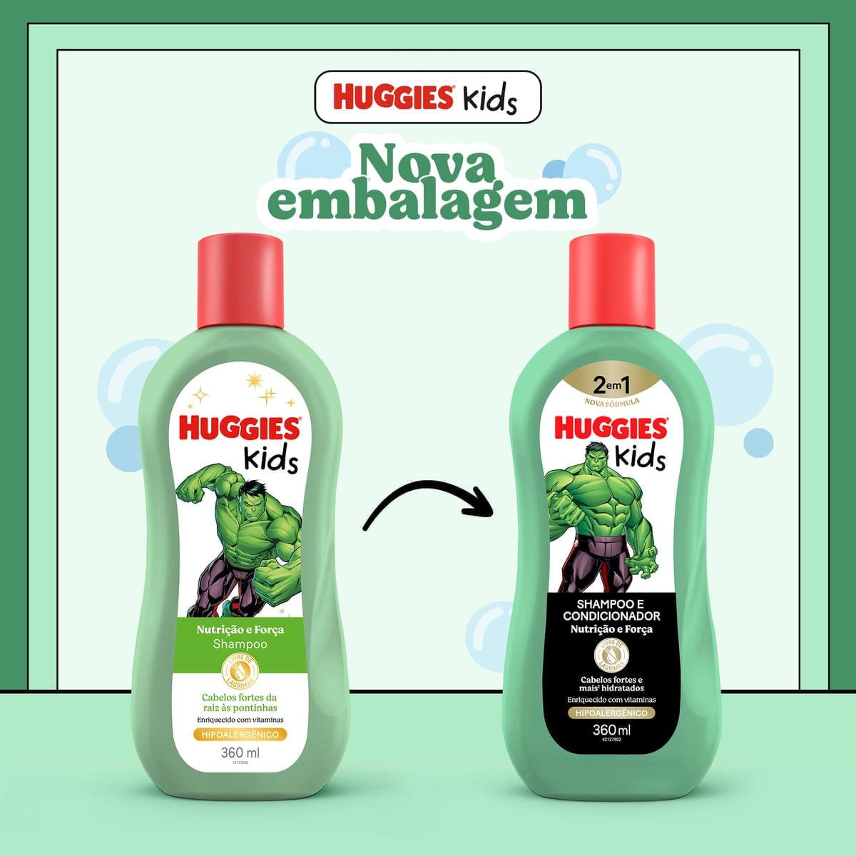 Shampoo Infantil Huggies Kids Hulk Nutrição e Força 360ml — imagem 3 | Drogaria Taveira