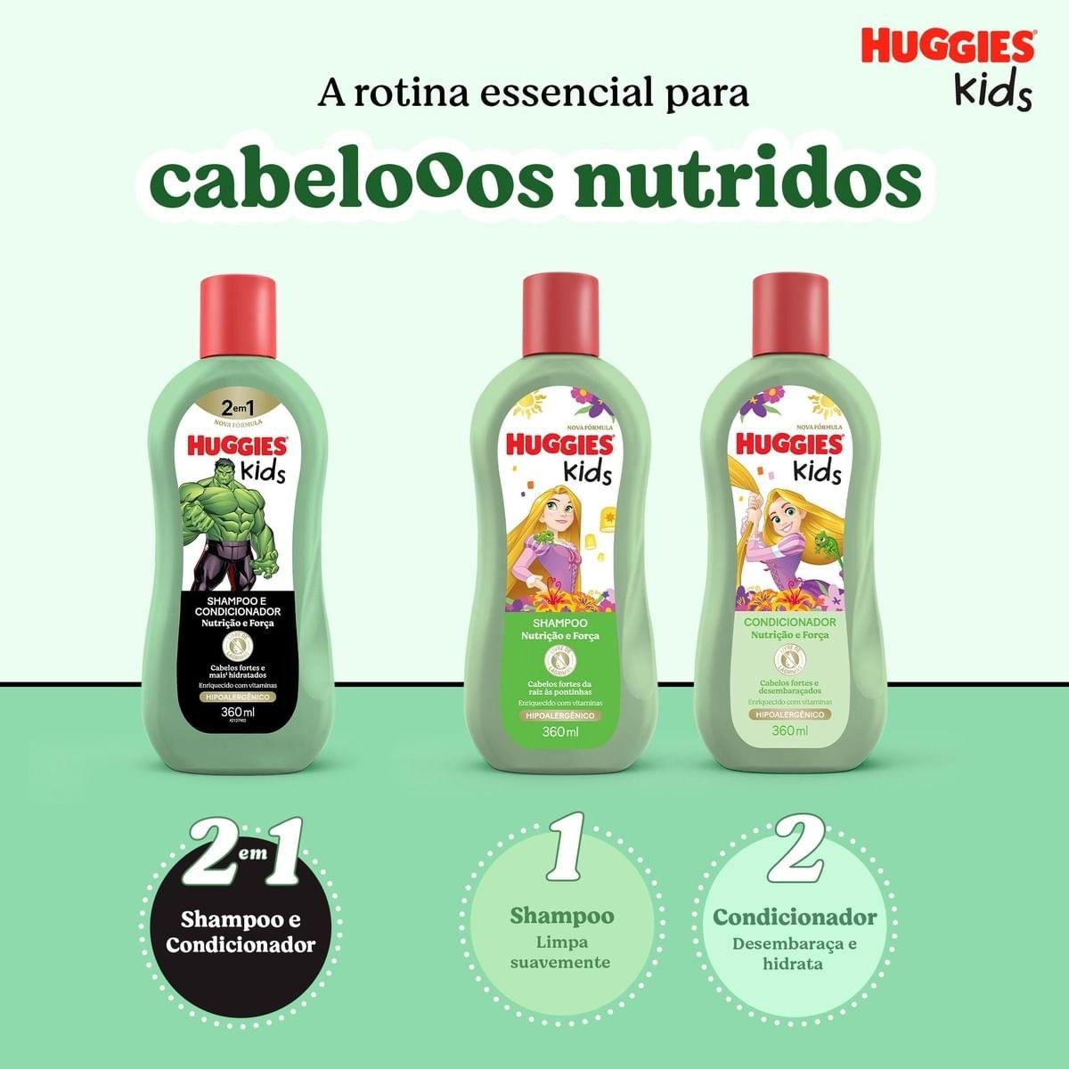 Shampoo Infantil Huggies Kids Nutrição e Força 360ml — imagem 3 | Drogaria Taveira