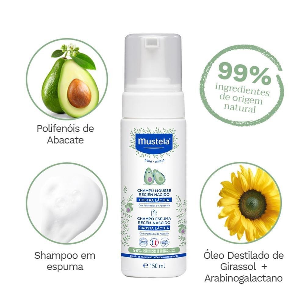 Shampoo Infantil Mustela Bebê Espuma Recém-Nascido 150ml — imagem 2 | Drogaria Taveira