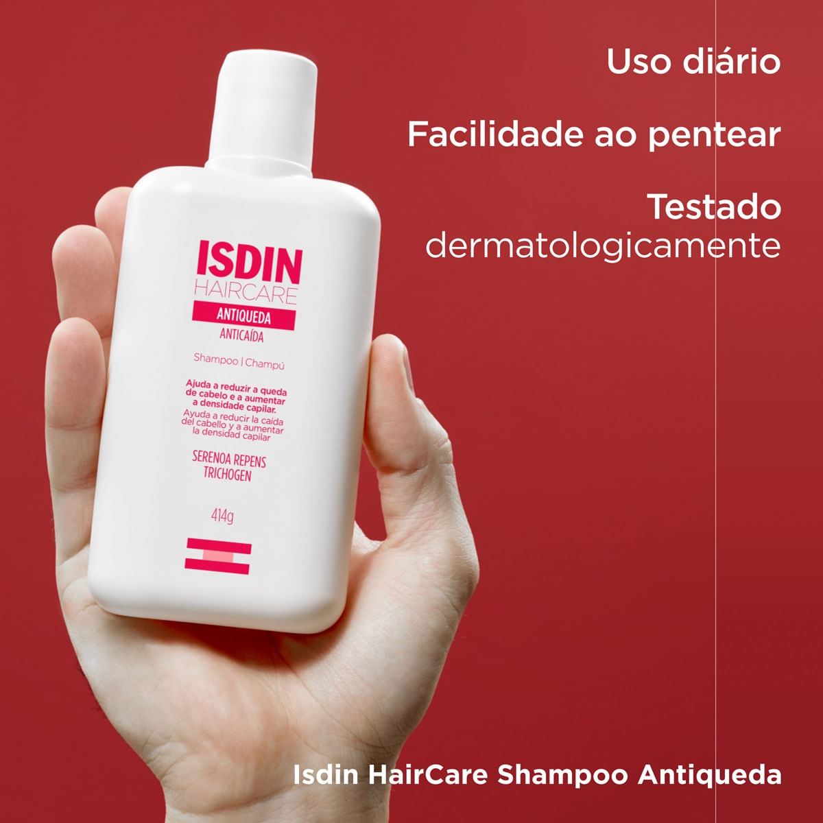 Shampoo ISDIN Hair Care Antiqueda 414g — imagem 2 | Drogaria Taveira
