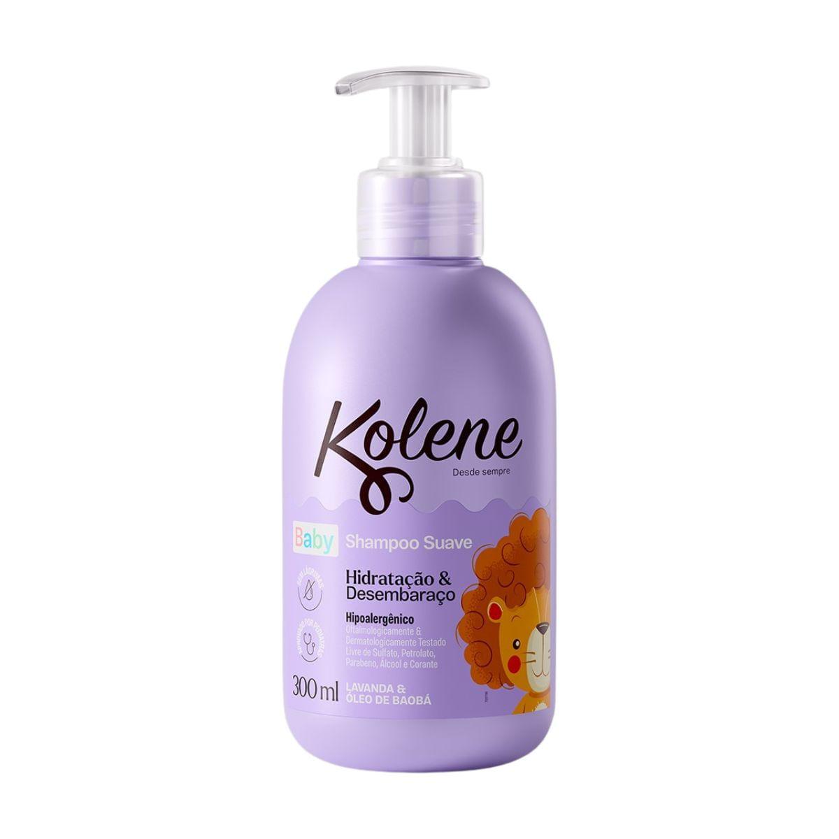 Shampoo Kolene Baby Suave Lavanda Óleo De Baobá Hidratação Desembaraço Frasco 300ml — Kolene | Drogaria Taveira