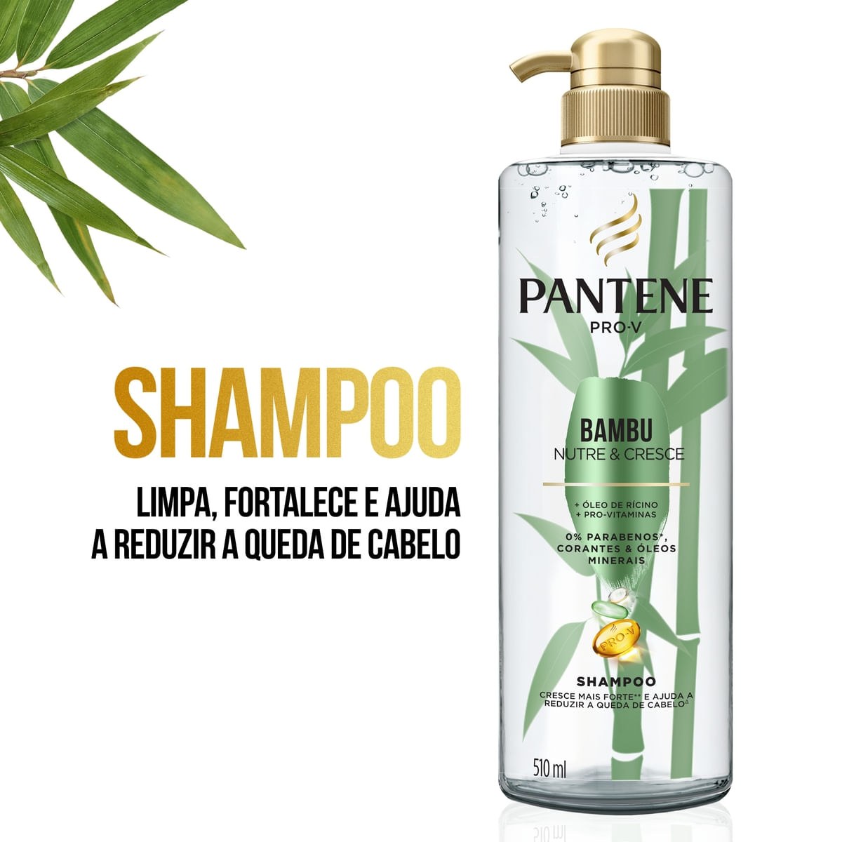 Shampoo Pantene Bambu Nutre Cresce 510ml — imagem 2 | Drogaria Taveira