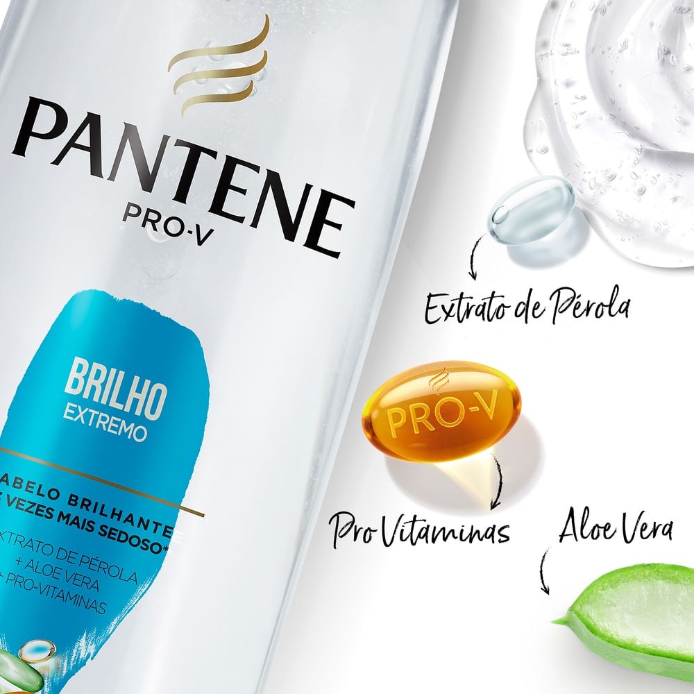 Shampoo Pantene Pro-V Brilho Extremo 200ml — imagem 4 | Drogaria Taveira
