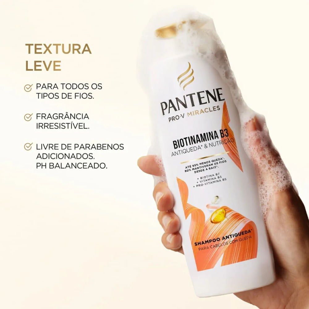 Shampoo Pantene Pro-V Miracles Biotinamina B3 Antiquebra & Nutrição 510ml — imagem 2 | Drogaria Taveira