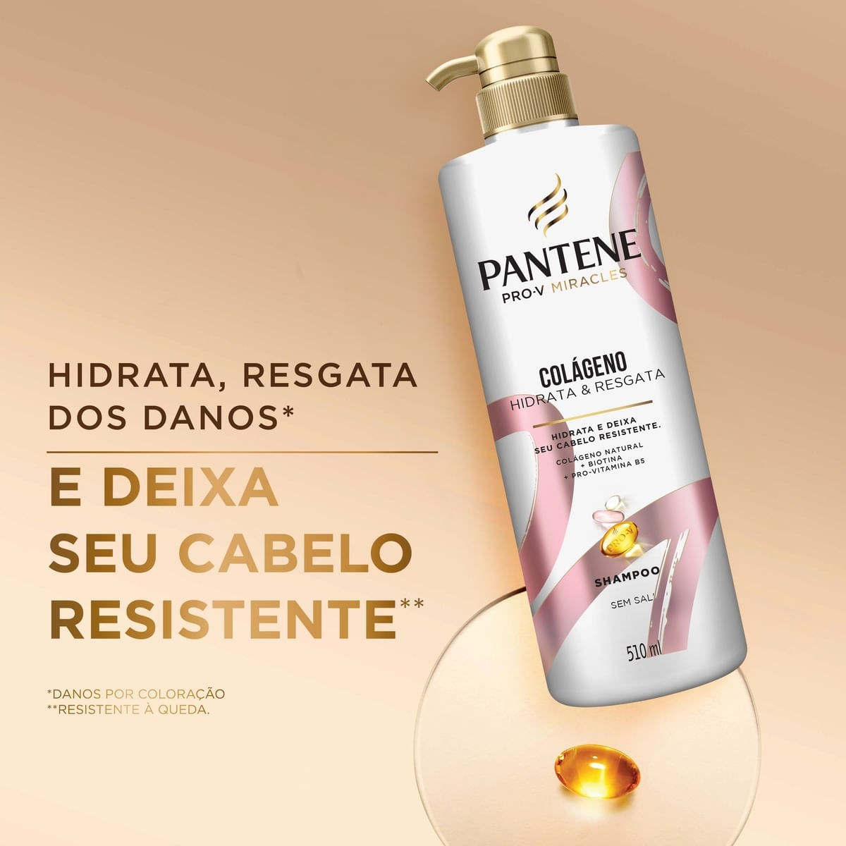Shampoo Pantene Pro-V Miracles Colágeno Hidrata & Resgata 510ml — imagem 3 | Drogaria Taveira