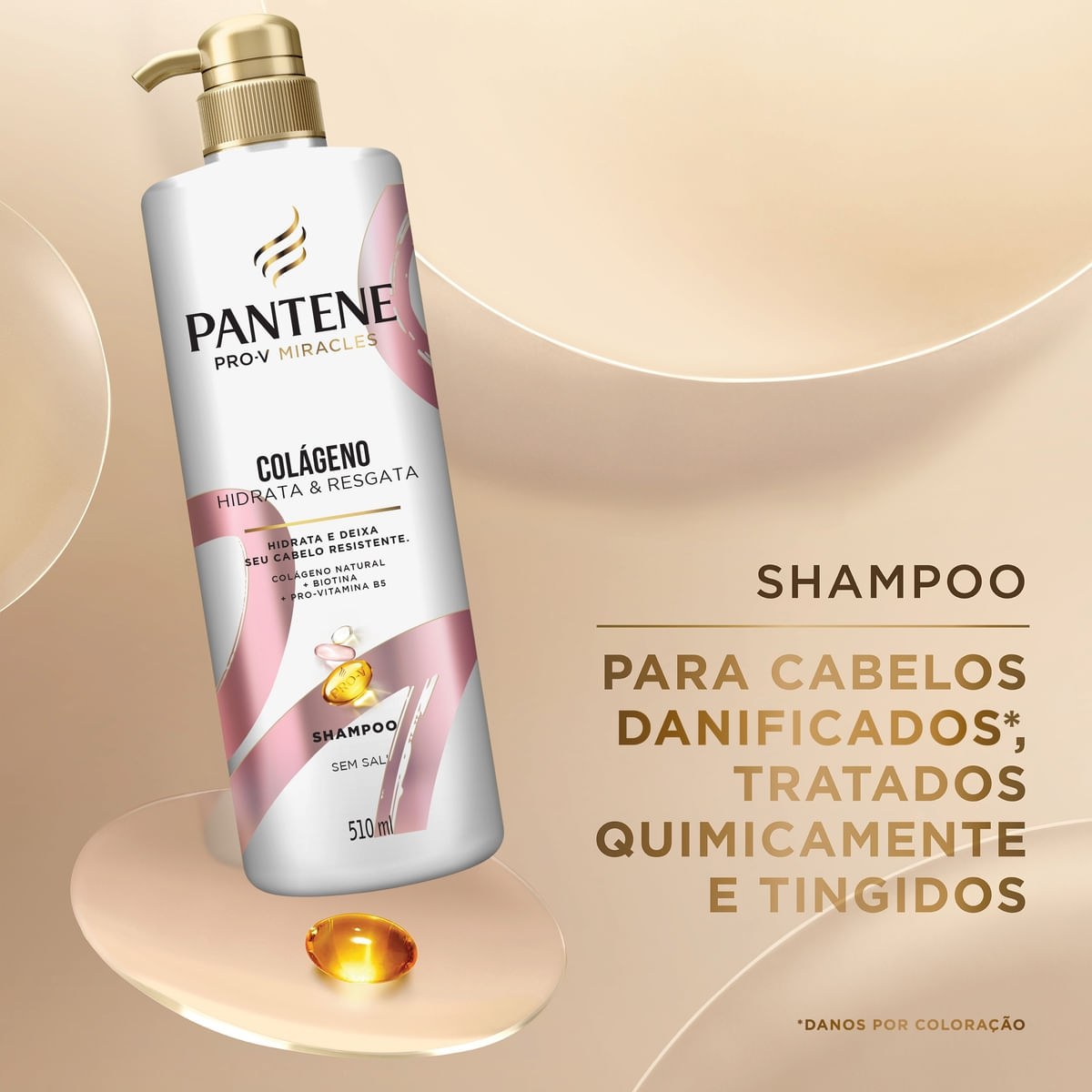 Shampoo Pantene Pro-V Miracles Colágeno Hidrata & Resgata 510ml — imagem 4 | Drogaria Taveira