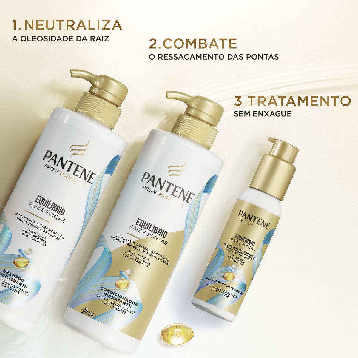 Shampoo Pantene Pro-V Miracles Equilíbrio Raiz & Pontas 510ml — imagem 3 | Drogaria Taveira