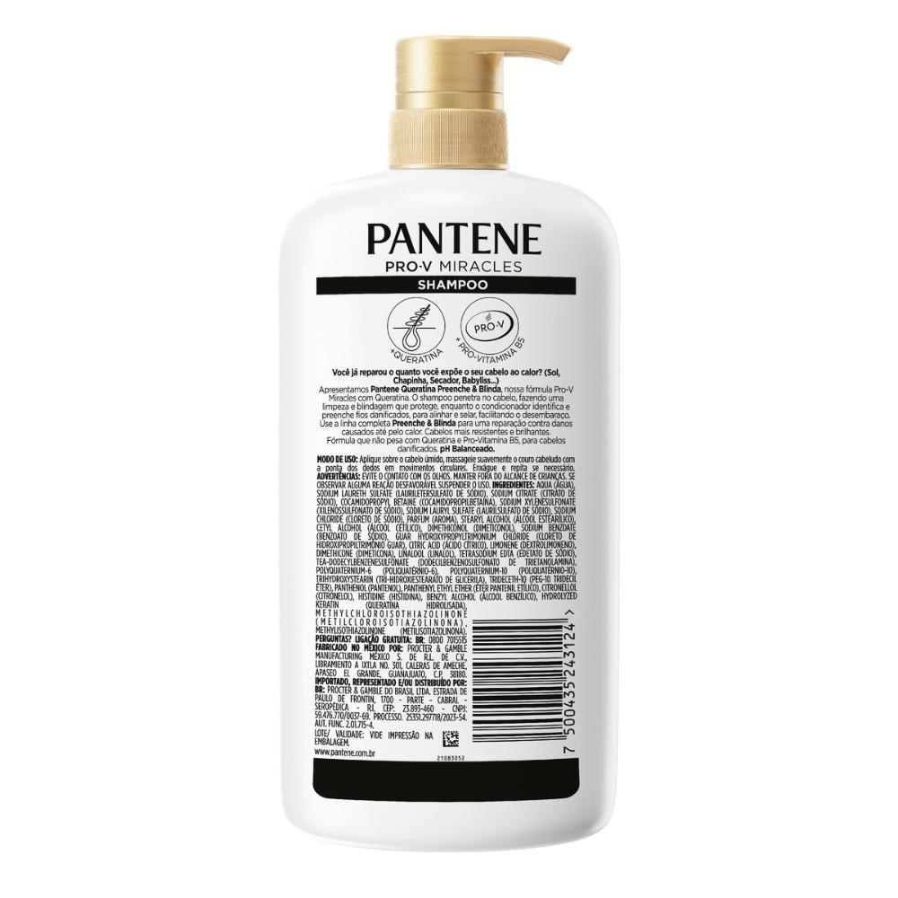 Shampoo Pantene Queratina - 1L — imagem 2 | Drogaria Taveira