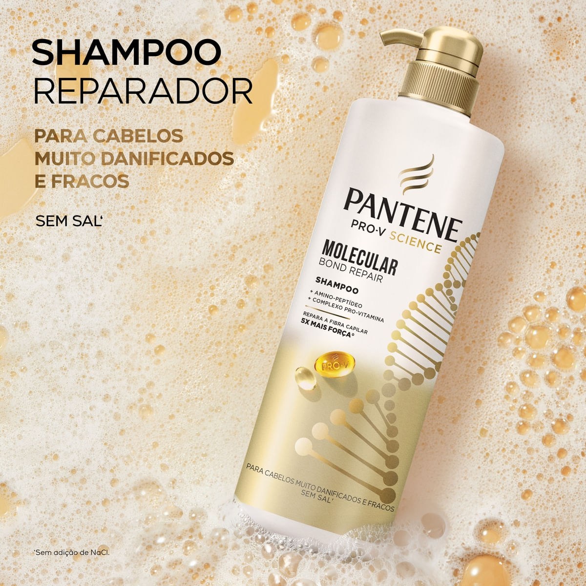 Shampoo Reparador Pantene Molecular Bond Repair 510ml — imagem 4 | Drogaria Taveira