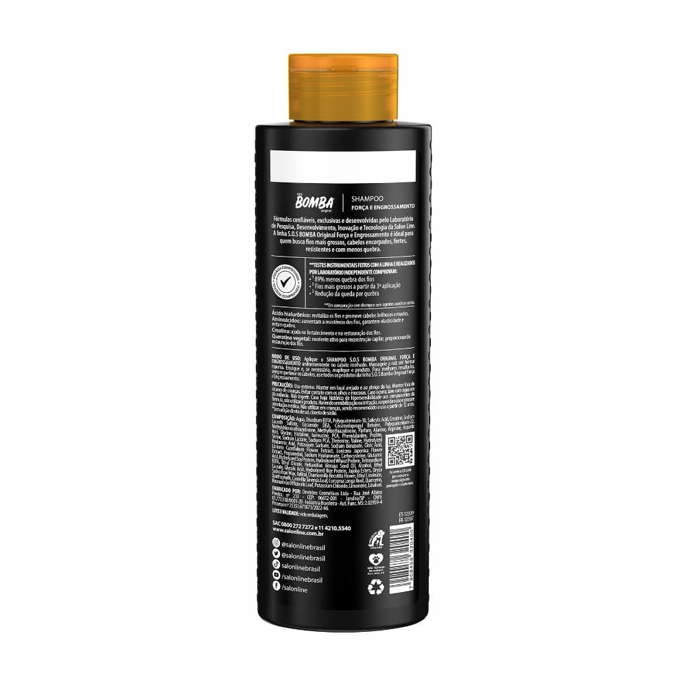 Shampoo SOS Bomba Força e Engrossamento 300ml — imagem 2 | Drogaria Taveira