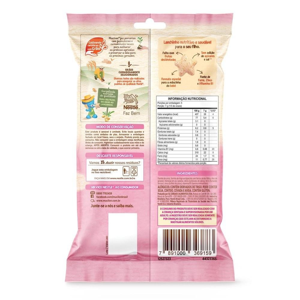 Snack Infantil Mucilon Meu Primeiro Lanchinho Sabor Morango e Banana 35g — imagem 3 | Drogaria Taveira