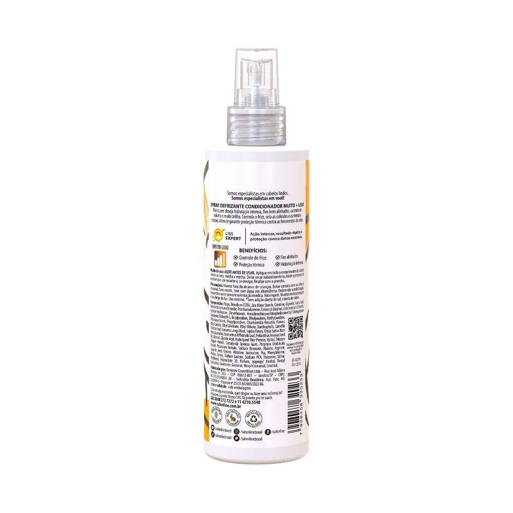 Spray Defrizante Salon Line Meu Liso Muito + Liso 240ml — imagem 2 | Drogaria Taveira