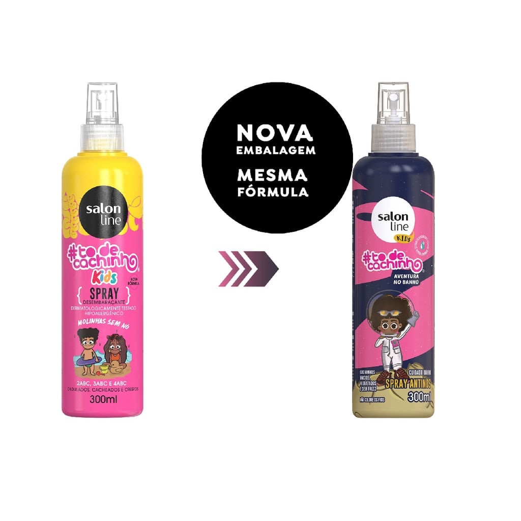 Spray Salon Line #Todecachinho Kids 300ml — imagem 2 | Drogaria Taveira