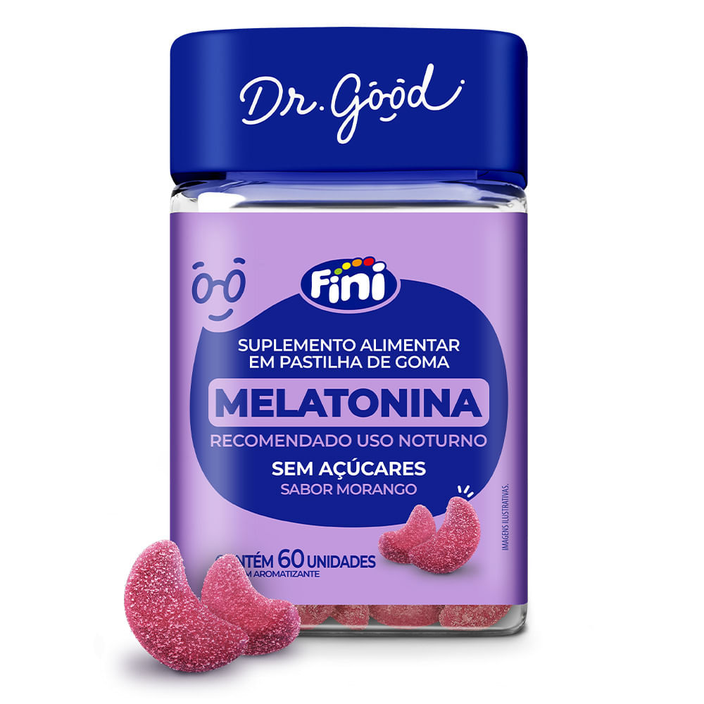 Suplemento Alimentar Dr.Good Fini Melatonina Sem Açucar 60un — Fini | Drogaria Taveira