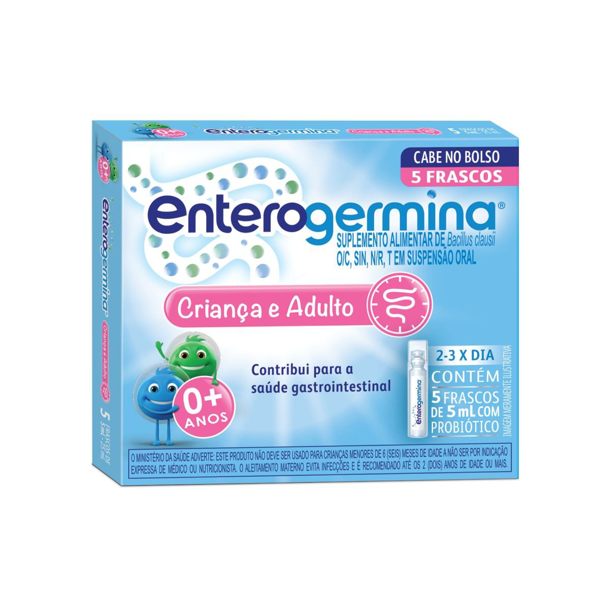 Suplemento Alimentar Enterogermina 5ml Criança E Adulto 5 Flaconete — imagem 2 | Drogaria Taveira