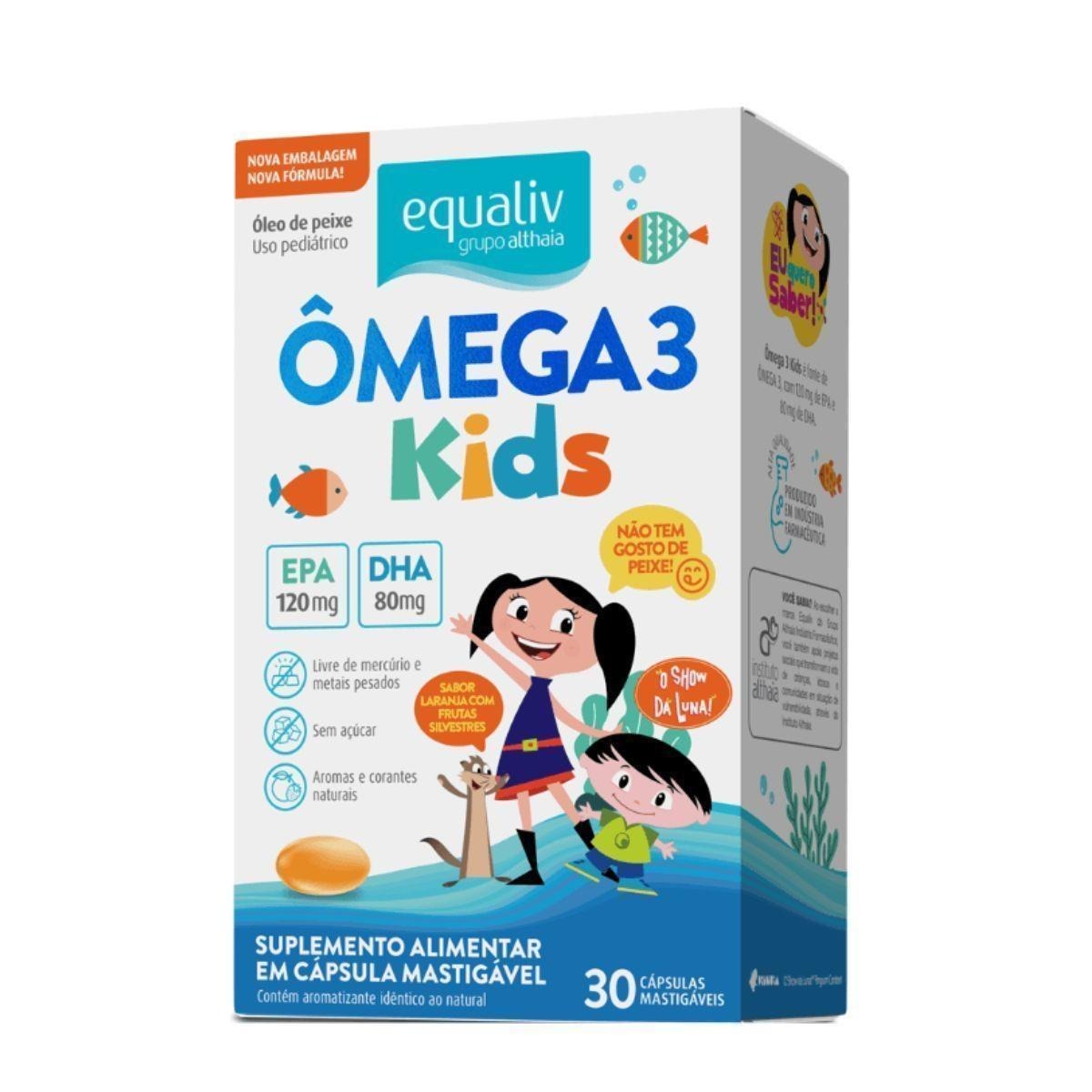 Suplemento Alimentar Equaliv Omega 3 Kids 30 Cápsulas Nova Formula — Equaliv | Drogaria Taveira