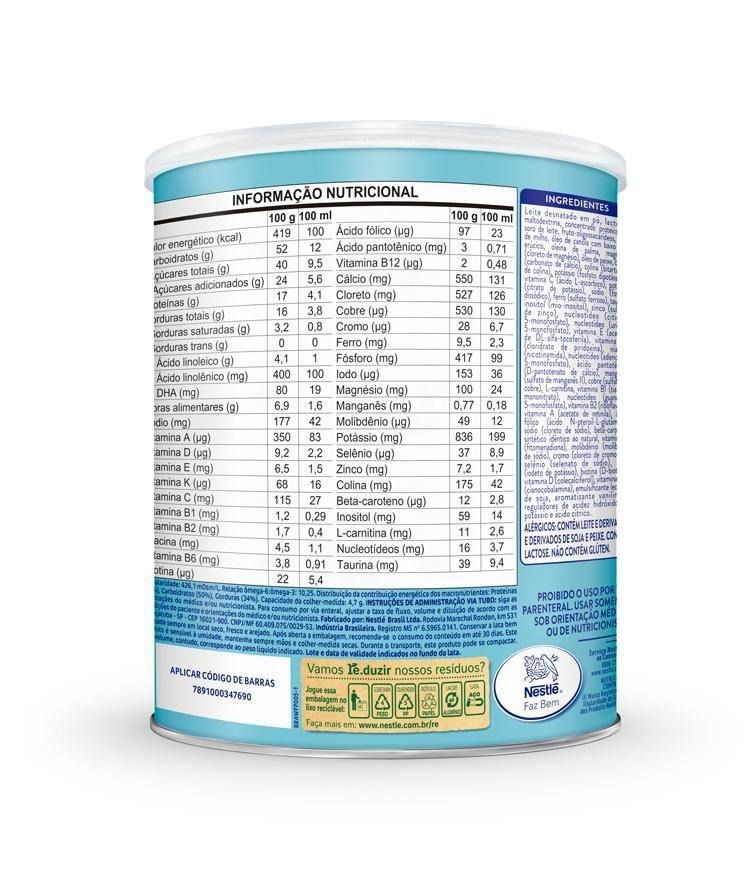 Suplemento Alimentar Infantil Ascenda Sabor Baunilha 800g — imagem 3 | Drogaria Taveira