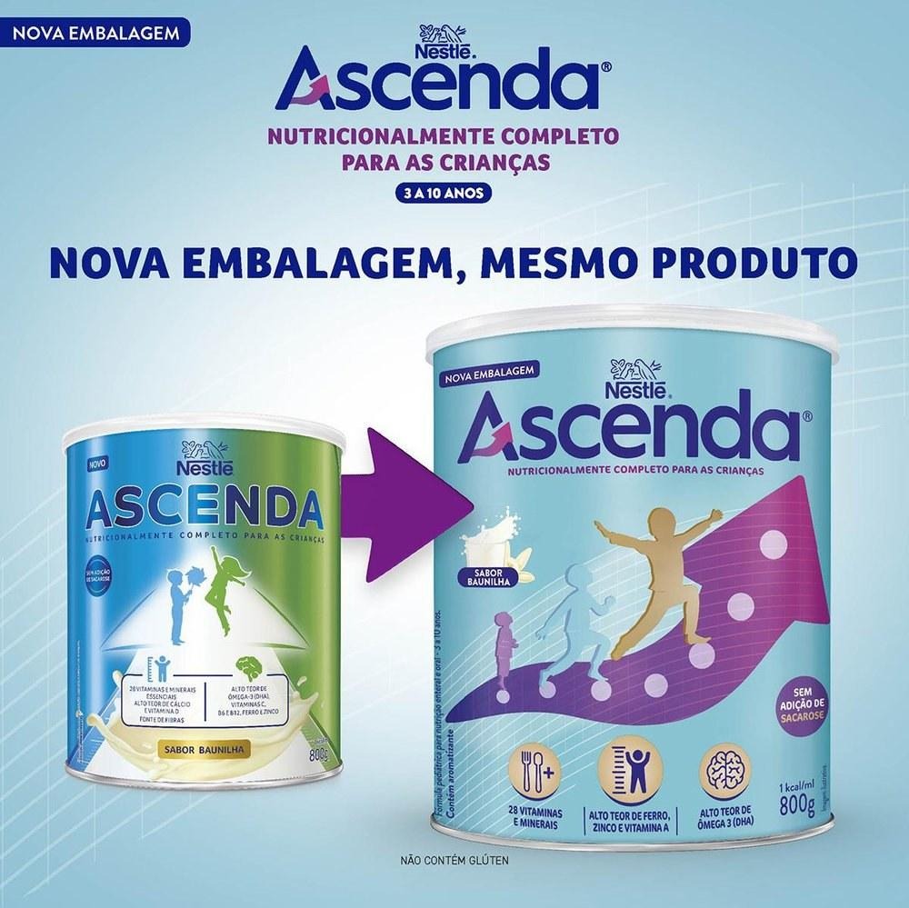 Suplemento Alimentar Infantil Ascenda Sabor Baunilha 800g — imagem 4 | Drogaria Taveira