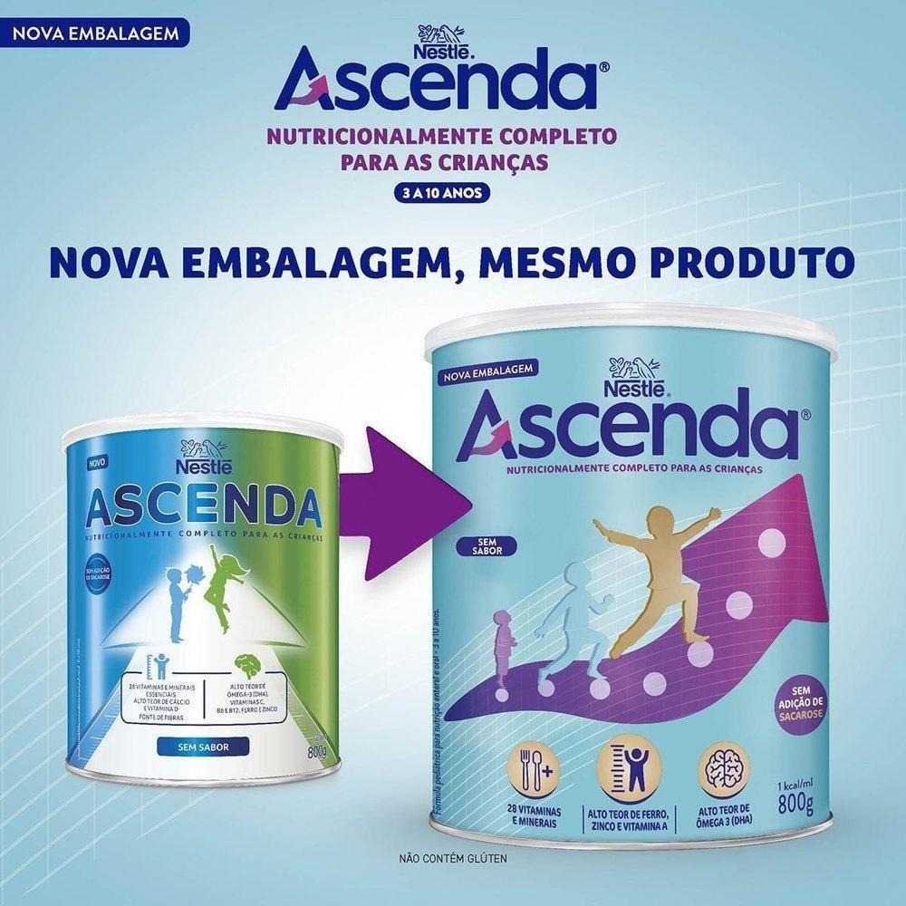 Suplemento Alimentar Infantil Ascenda Sem Sabor 800g — imagem 2 | Drogaria Taveira