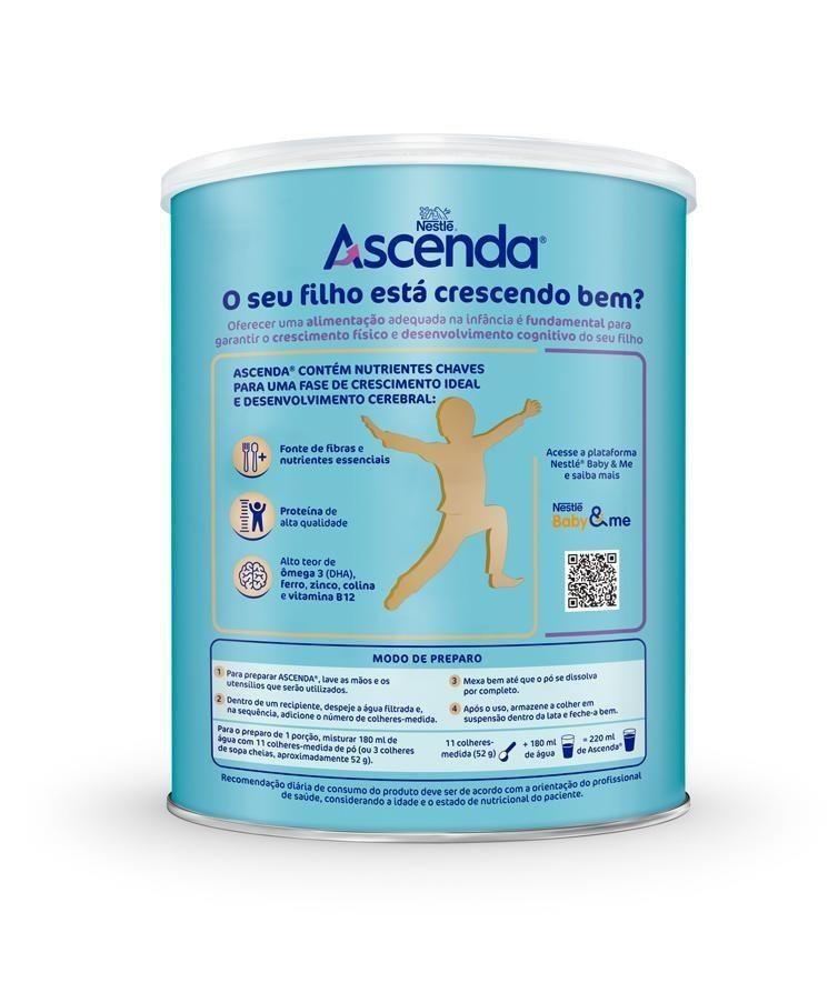 Suplemento Alimentar Infantil Ascenda Sem Sabor 800g — imagem 3 | Drogaria Taveira