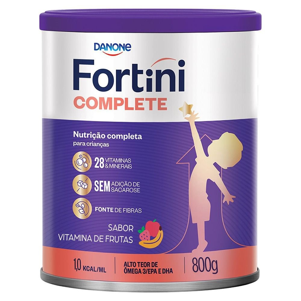 Suplemento Alimentar Infantil Fortini Complete Sabor Vitamina de Frutas 800g — Milnutri | Drogaria Taveira