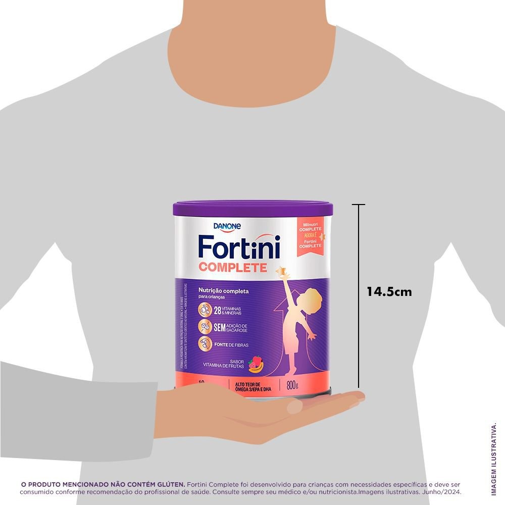 Suplemento Alimentar Infantil Fortini Complete Sabor Vitamina de Frutas 800g — imagem 2 | Drogaria Taveira