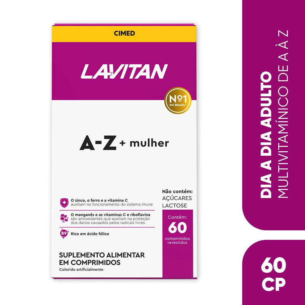 Suplemento Alimentar Lavitan AZ Mulher 60 Comprimidos — Lavitan | Drogaria Taveira