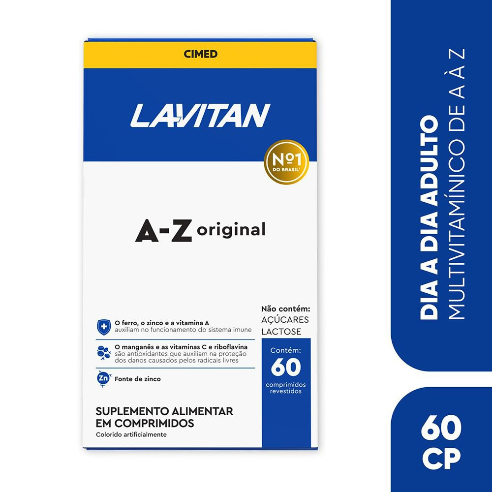 Suplemento Alimentar Lavitan AZ Original 60 Comprimidos — Lavitan | Drogaria Taveira