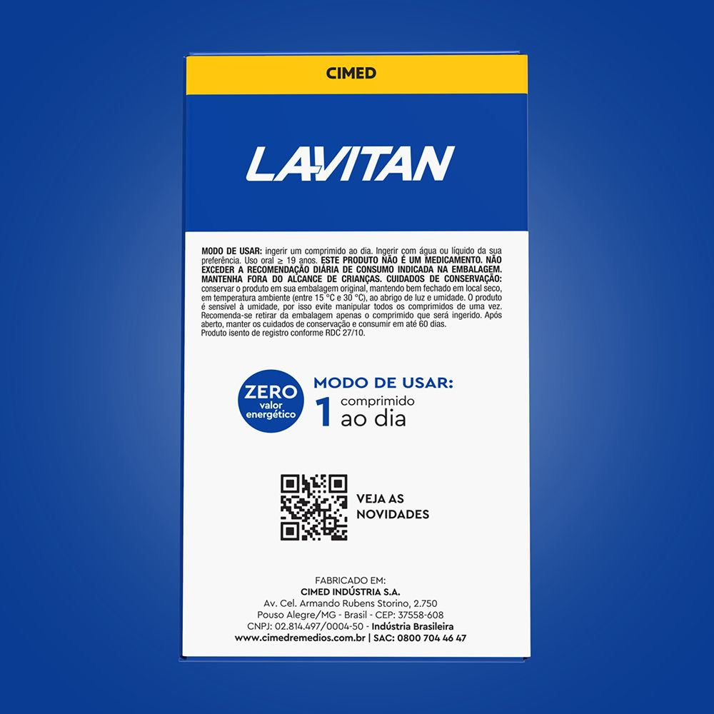 Suplemento Alimentar Lavitan AZ Original 60 Comprimidos — imagem 2 | Drogaria Taveira