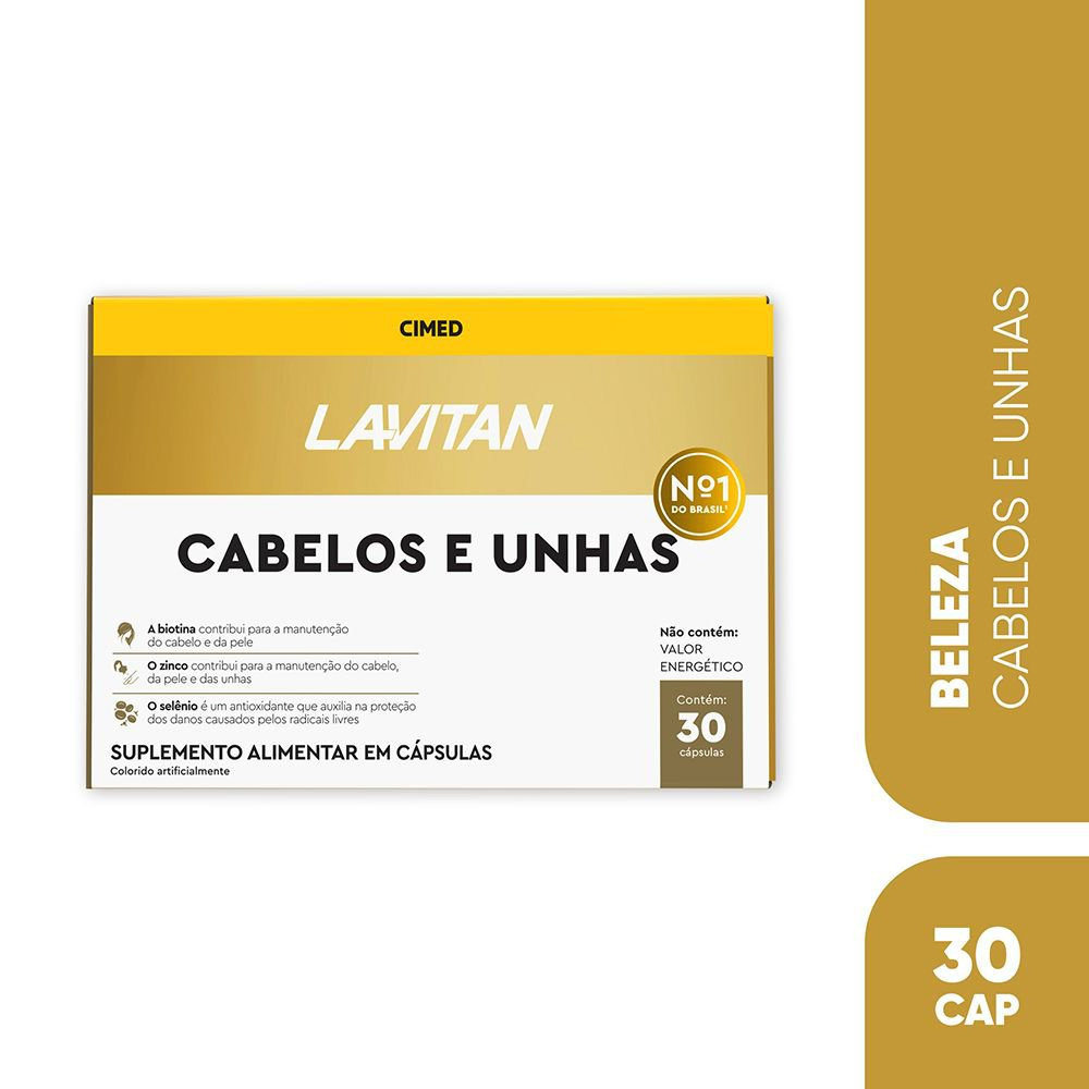 Suplemento Alimentar Lavitan Cabelos E Unhas 30 Cápsulas — Lavitan | Drogaria Taveira
