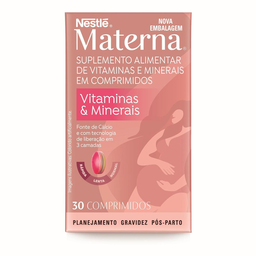 Suplemento alimentar  Materna Vitaminas & Minerais 30 unidades — imagem 4 | Drogaria Taveira