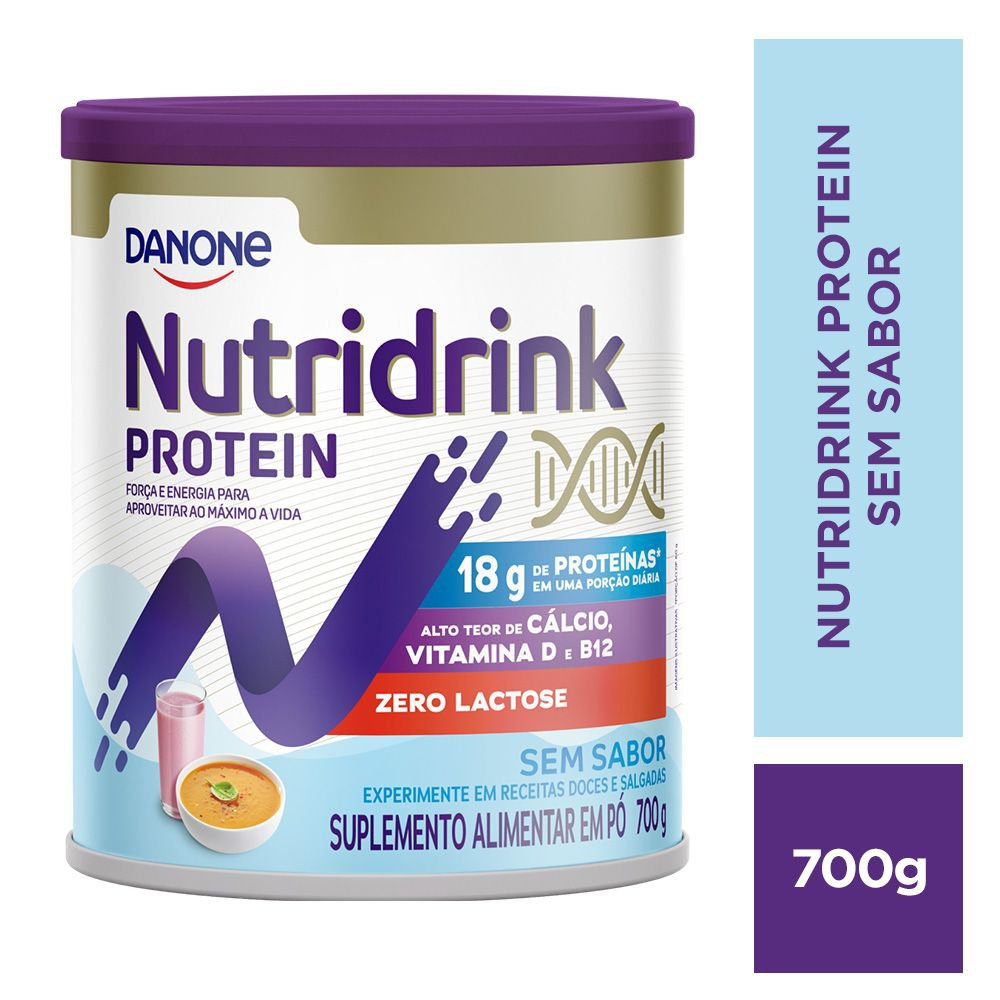 Suplemento Alimentar Nutridrink Protein Sem Sabor Zero Lactose 700g — imagem 2 | Drogaria Taveira