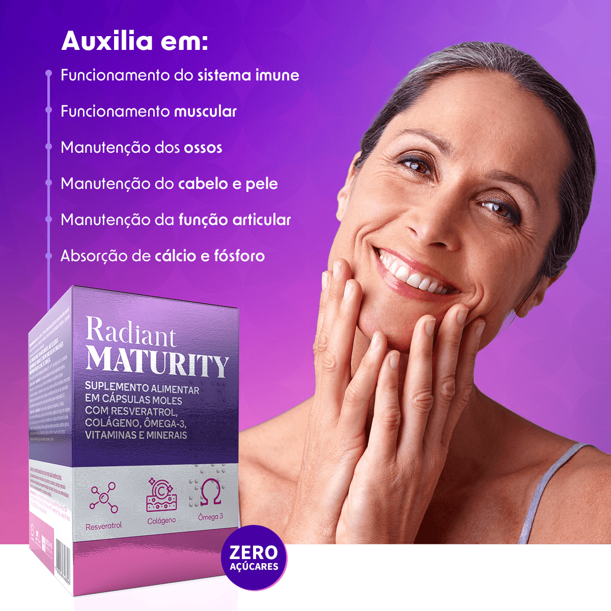 Suplemento Alimentar Radiant Maturity 60 Cápsulas — imagem 4 | Drogaria Taveira