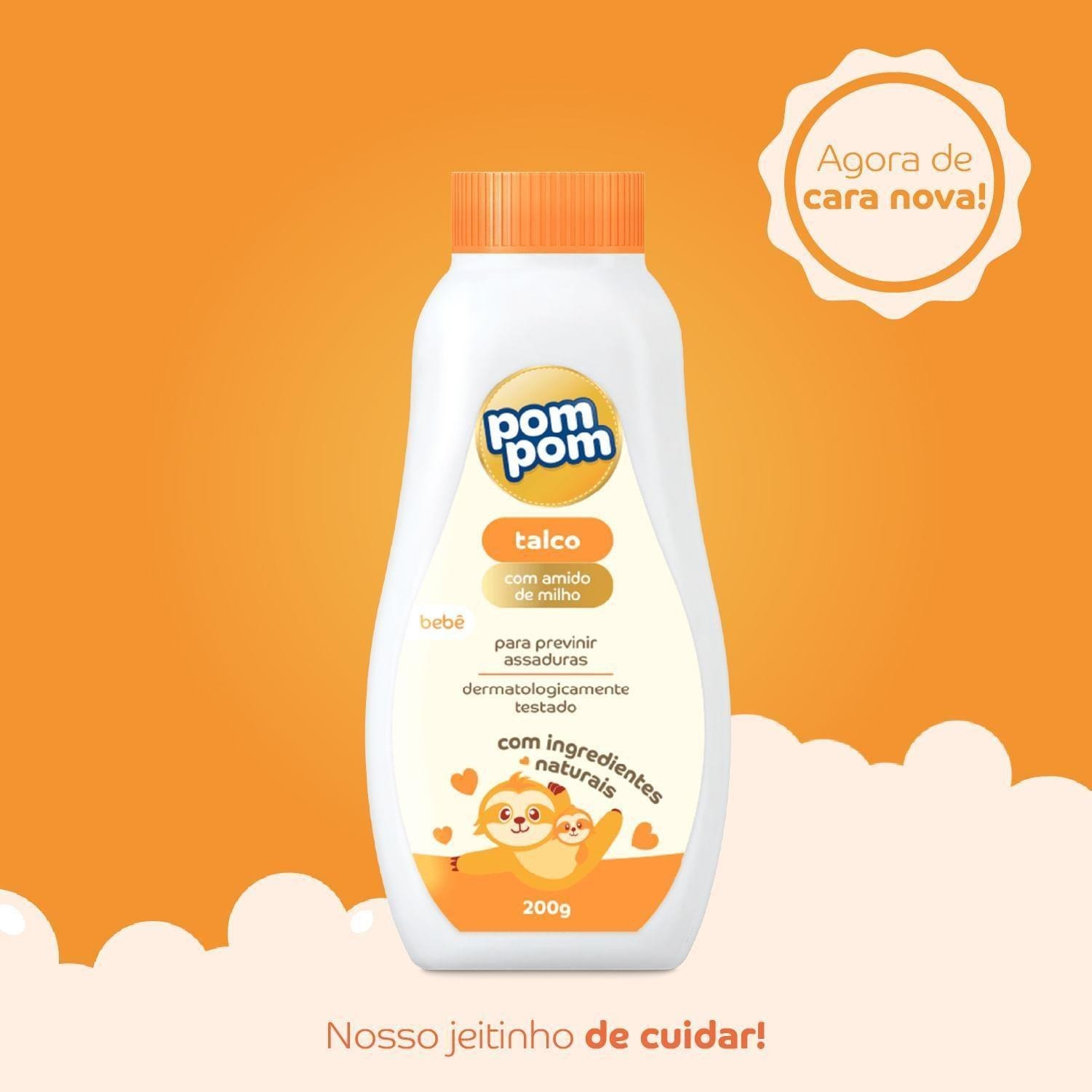 Talco Infantil Pom Pom 200g — imagem 2 | Drogaria Taveira