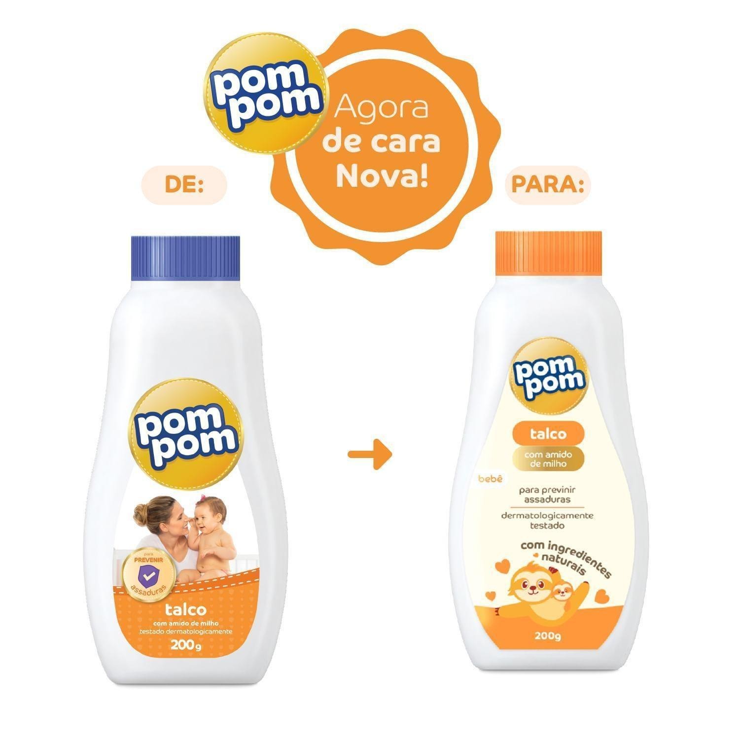 Talco Infantil Pom Pom 200g — imagem 3 | Drogaria Taveira